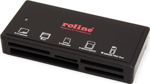 ROLINE USB 3.1 Gen 1 Multi Card Reader, external, black, black Kartenleser USB 3.2 Gen 1 (3.1 Gen 1) Type-A Schwarz