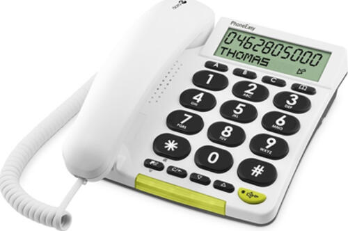 Doro 312cs Analoges Telefon Anrufer-Identifikation Weiß