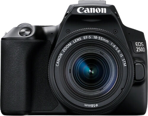 Canon EOS 250D schwarz mit Objektiv EF-S 18-55mm 4.0-5.6 IS STM