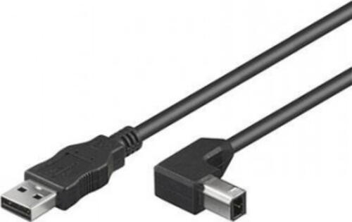 Techly ICOC-U-AB-10-ANG USB Kabel 1 m USB 2.0 USB A USB B Schwarz