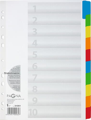 Pagna 31001-08 Trennblatt Karton, Polypropylen (PP) Weiß 20 Stück(e)