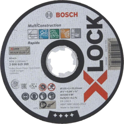Bosc X-LOCK Trennsch.125x1,0mm Rap.Multi | 2608619269 gerade