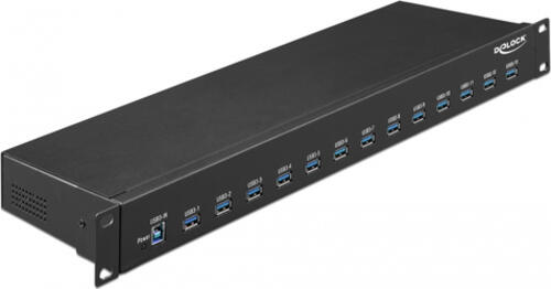 DeLOCK 64039 Schnittstellen-Hub USB 3.2 Gen 1 (3.1 Gen 1) Type-B 5000 Mbit/s Schwarz