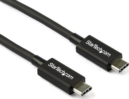 STARTECH.COM 0.8m Thunderbolt 3 auf Thunderbolt 3 Kabel - 40Gbps - TB3 zertifiziert- USB-C kompatibel - Activ - 100W PD TBLT34MM80CM