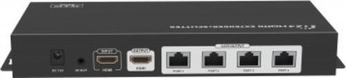 Techly IDATA-EX-HL41TY2 Audio-/Video-Leistungsverstärker AV-Sender & -Empfänger Schwarz