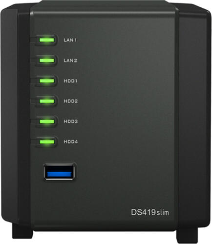 Synology DiskStation DS419slim NAS Tower Ethernet/LAN Schwarz Armada 385