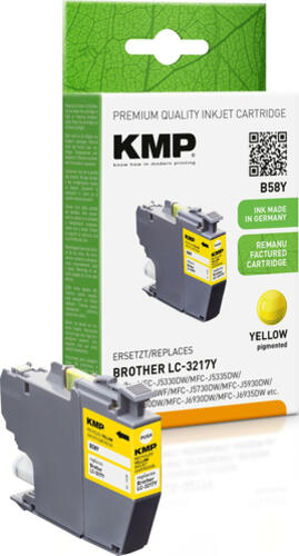 KMP B58Y Druckerpatrone 1 Stück(e) Kompatibel Gelb