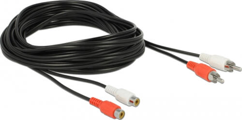 DeLOCK 85807 Audio-Kabel 5 m 2 x RCA Schwarz, Rot, Weiß