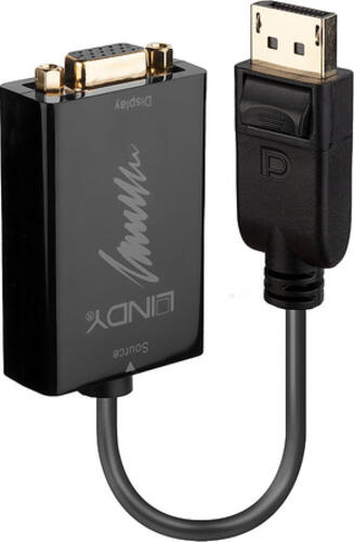 Lindy 41006 Videokabel-Adapter 0,15 m VGA (D-Sub) DisplayPort Schwarz