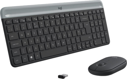 Logitech MK470 Tastatur Maus enthalten RF Wireless QWERTZ Schweiz Graphit