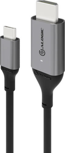 ALOGIC ULCHD01-SGR Videokabel-Adapter 1 m HDMI Typ A (Standard) USB Typ-C Schwarz, Grau