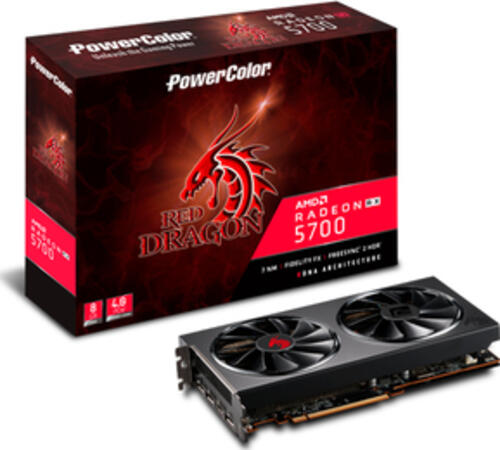 PowerColor Red Dragon AXRX 5700 8GBD6-3DHR/OC Grafikkarte AMD Radeon RX 5700 8 GB GDDR6