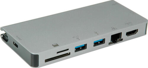 ROLINE 12.02.1022 laptop-dockingstation & portreplikator Kabelgebunden USB 3.2 Gen 1 (3.1 Gen 1) Type-C Grau