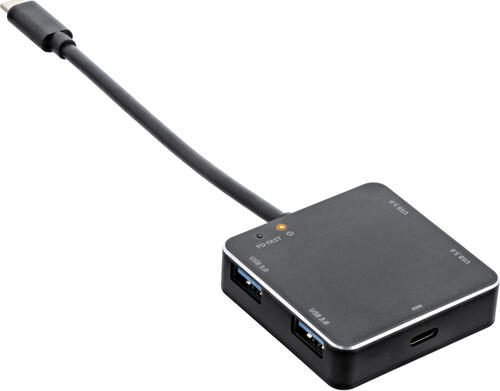 InLine USB Typ C Hub, schwarz, USB-C 3.0 [Stecker]