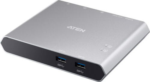 ATEN 2-Port USB-C Gen 1 Dock Switch mit Stromdurchgang