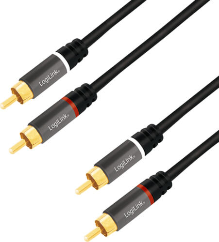 LogiLink CA1209 Audio-Kabel 10 m 2 x RCA Schwarz