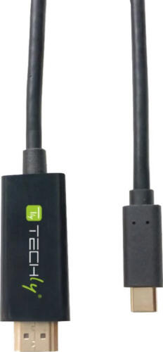 Techly IADAP-USBC-HDMI2TY USB-Grafikadapter 3840 x 2160 Pixel Schwarz