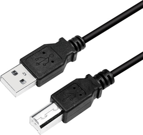 LogiLink CU0007B USB Kabel 2 m USB 2.0 USB A USB B Schwarz