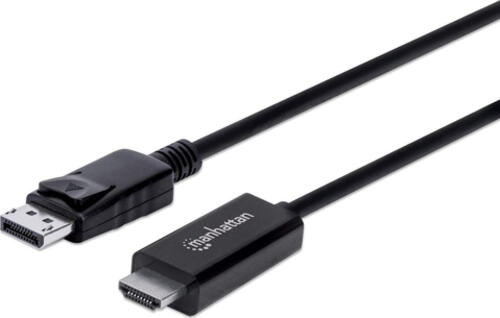 Manhattan 4K@60Hz DisplayPort auf HDMI-Kabel, DisplayPort-Stecker auf HDMI-Stecker, 3 m, schwarz