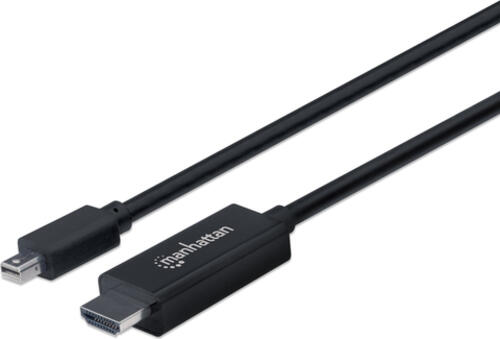 Manhattan 4K@60Hz Mini-DisplayPort auf HDMI-Kabel, Mini-DisplayPort-Stecker auf HDMI-Stecker, 1 m, schwarz