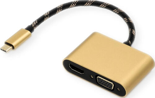 ROLINE 12.03.3165 USB-Grafikadapter Schwarz, Gold