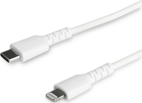 StarTech.com 1m USB-C auf Lightning-Kabel - Apple Mfi zertifiziert - Strapazierfähiges iPhone Ladekabel - weiß