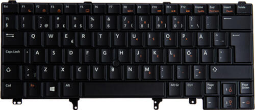 Origin Storage KB-C44MP Tastatur Schwedisch, Finnisch Schwarz
