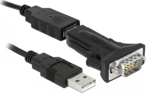 DeLOCK 66286 Serien-Kabel Schwarz 0,8 m USB Typ-A DB-9