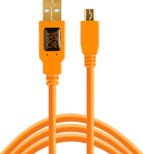 Tether Tools CU5451 USB Kabel 4,6 m USB 2.0 USB A Mini-USB B Orange