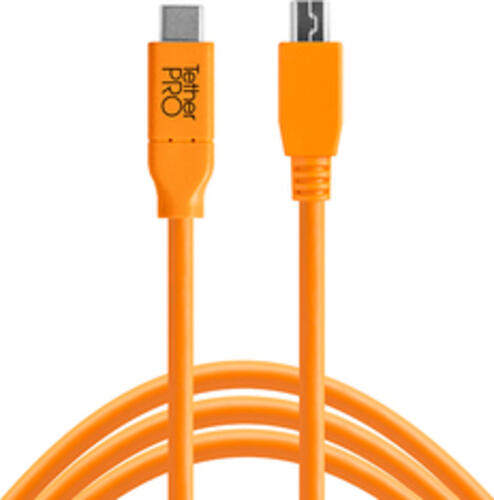 Tether Tools CUC2415-ORG USB Kabel 4,6 m USB 2.0 USB C Mini-USB B Orange