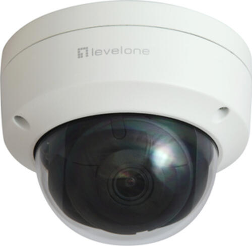 LevelOne GEMINI Feste-Dom-IP-Netzwerk-Kamera, 6 Megapixel, H.265, 802.3af PoE, IR-LEDs, Innen / Außen