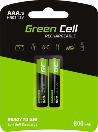 Green Cell GR08 Haushaltsbatterie Wiederaufladbarer Akku AAA Nickel-Metallhydrid (NiMH)