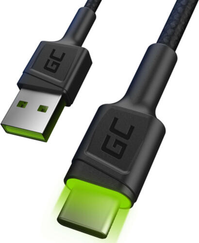 Green Cell KABGC06 USB Kabel 1,2 m USB A USB C Schwarz