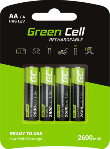 Green Cell GR01 Haushaltsbatterie Wiederaufladbarer Akku AA Nickel-Metallhydrid (NiMH)