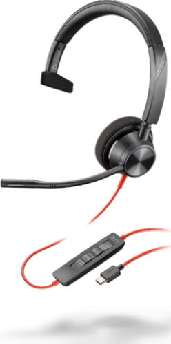 POLY 3310 Kopfhörer Kabelgebunden Kopfband Anrufe/Musik USB Typ-C Schwarz