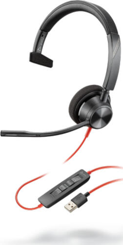POLY 3310 Kopfhörer Kabelgebunden Kopfband Anrufe/Musik USB Typ-A Schwarz