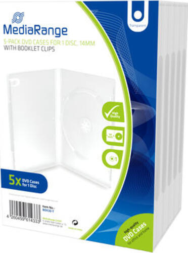 MediaRange BOX30-T CD-Hülle DVD-Hülle 1 Disks Transparent