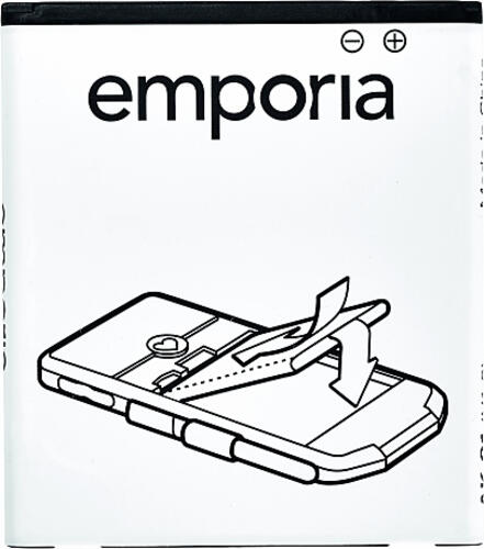 Emporia AK-S3-BC Handy-Ersatzteil Akku Schwarz, Weiß