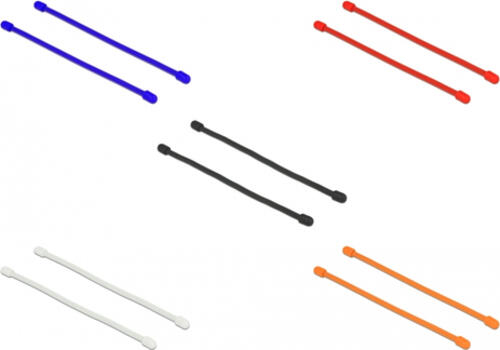 DeLOCK 018972 Kabelbinder Schwarz, Blau, Orange, Rot, Weiß 10 Stück(e)
