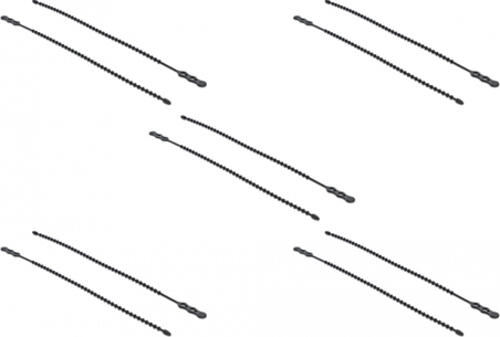 DeLOCK 18968 Kabelbinder Kabelbinder mit Perlen Polyamid Schwarz 10 Stück(e)