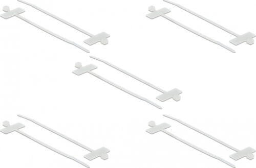 DeLOCK 18954 Kabelbinder Kabelbinder mit paralleler Einführung Polyamid Weiß 10 Stück(e)