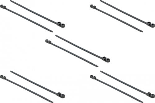 DeLOCK 18952 Kabelbinder Kabelbinder mit paralleler Einführung Polyamid Schwarz 10 Stück(e)