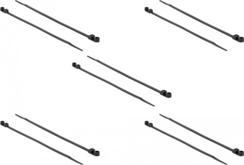 DeLOCK 18950 Kabelbinder Kabelbinder mit paralleler Einführung Polyamid Schwarz 10 Stück(e)