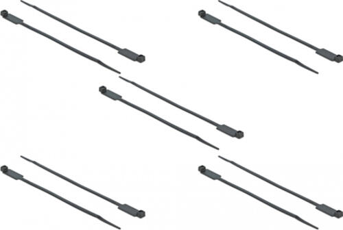 DeLOCK 18961 Kabelbinder Kabelbinder mit paralleler Einführung Polyamid Schwarz 10 Stück(e)