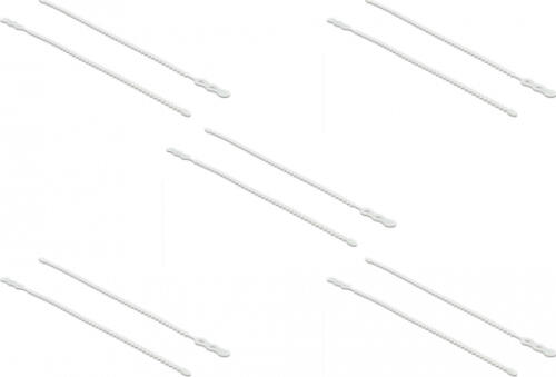 DeLOCK 18963 Kabelbinder Kabelbinder mit Perlen Polyamid Weiß 10 Stück(e)
