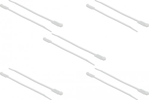 DeLOCK 18956 Kabelbinder Kabelbinder mit paralleler Einführung Polyamid Weiß 10 Stück(e)