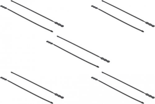 DeLOCK 18967 Kabelbinder Kabelbinder mit Perlen Polyamid Schwarz 10 Stück(e)