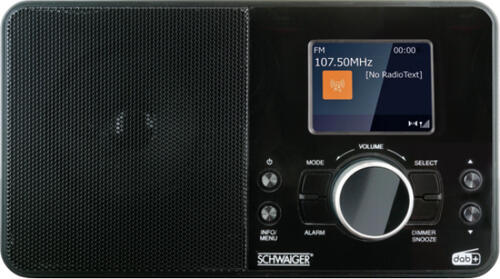 Schwaiger DAB400513 Radio Tragbar Analog & Digital Schwarz