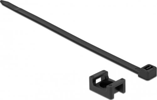 DeLOCK 18886 Kabelbinder Kabelbinder zur Schraubmontage Nylon Schwarz 10 Stück(e)