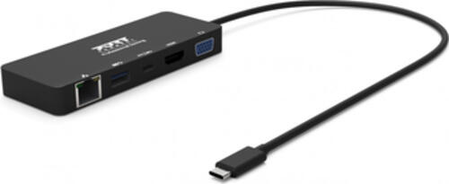 Port Designs 901909 laptop-dockingstation & portreplikator Kabelgebunden USB 3.2 Gen 1 (3.1 Gen 1) Type-C Schwarz